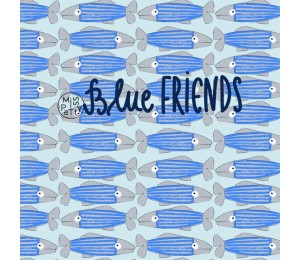 Bio Jersey Lillestoff - Blue Friends